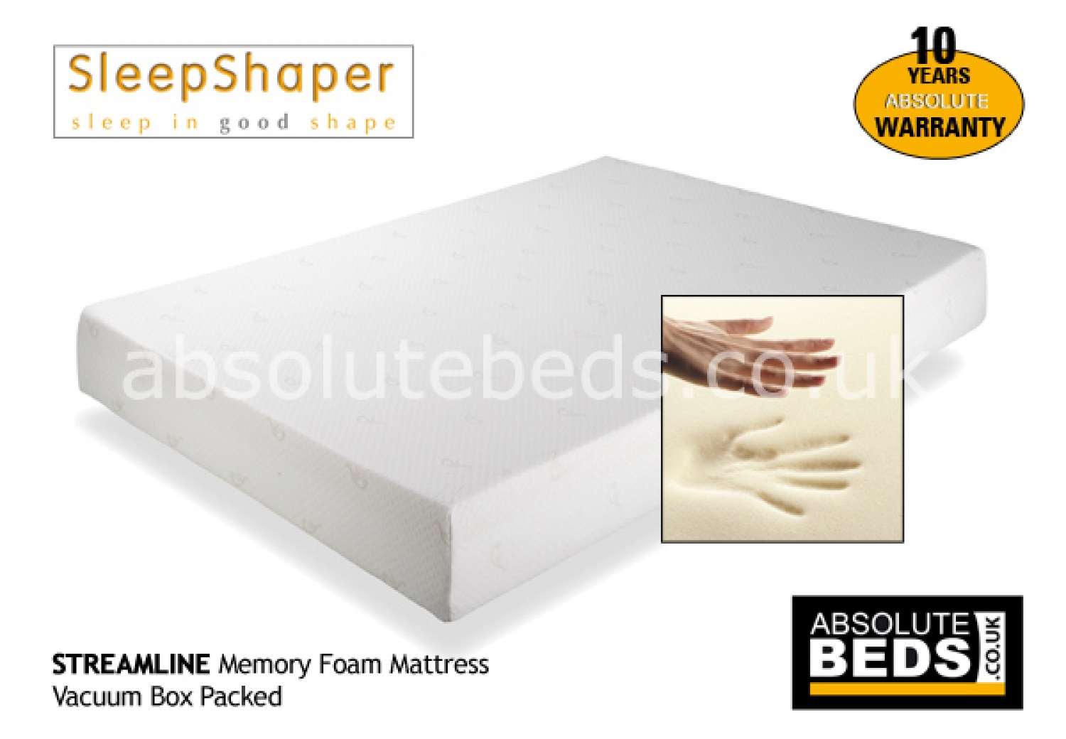 sleepshaper streamline memory foam mattress image