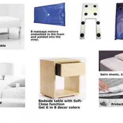 Akva Waterbeds delivers a full range of accessory products. As you would look ahead with a excellence of product, Akva offers bedside tables, water pillows
