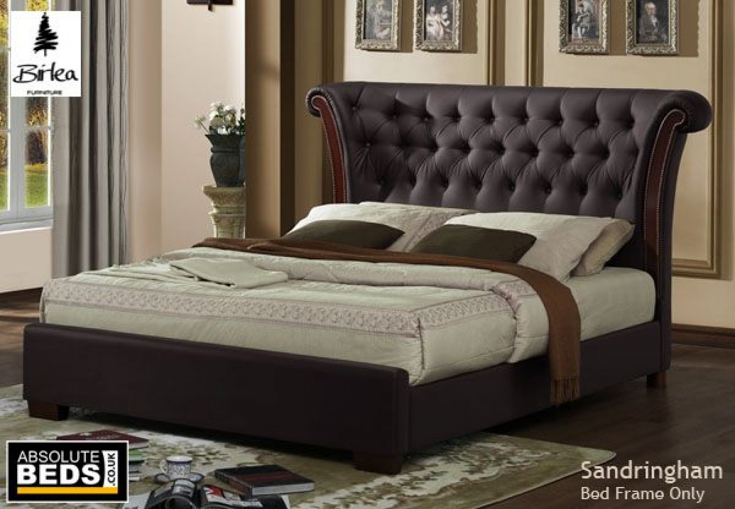 birlea sandringham leather bed frame, separately. At Absolute Beds you can build a better bed time and sleeping zone, you can built a comforting sleeping area image