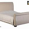 Classic house cream faux croc leather sleigh bed frame