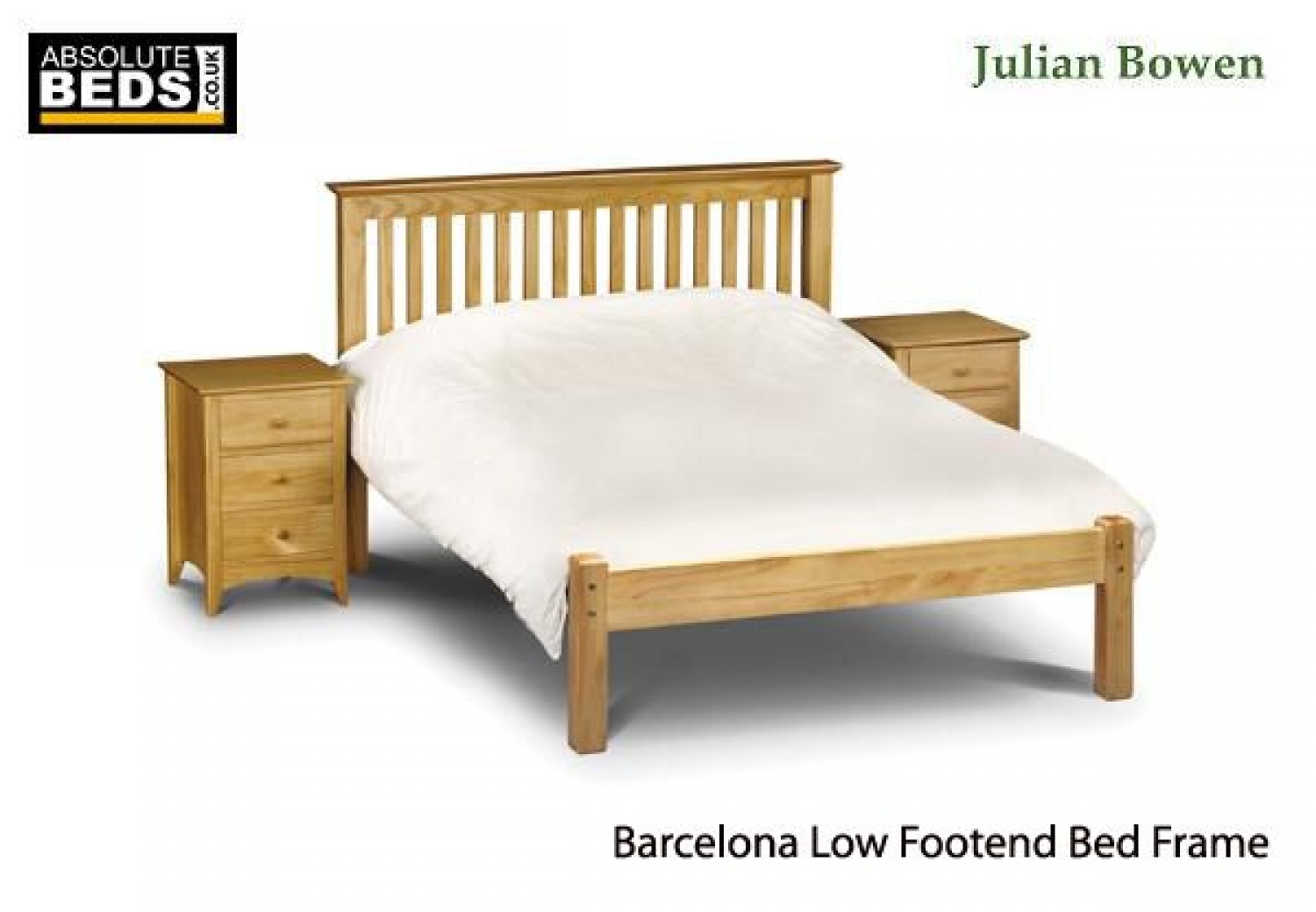 julian bowen barcelona pine low foot end wooden bed image