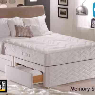sealy posturepedic silver collection memory support divan bed set