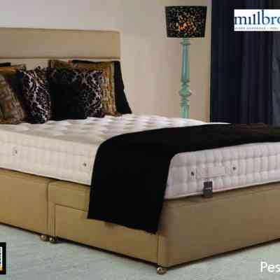 millbrook silhouette pesaro 1400 pocket spring divan bed set