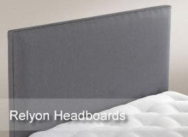 Relyon headboards are available at Absolute Beds. Choose from wide range of fabric options and different styles.