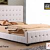 joseph crystal faux leather bed frame
