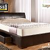 Kaydian Kenton Bycast Faux Leather Bed frame with storage drawers