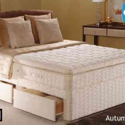sealy posturepedic gold collection autumn mist divan bed set