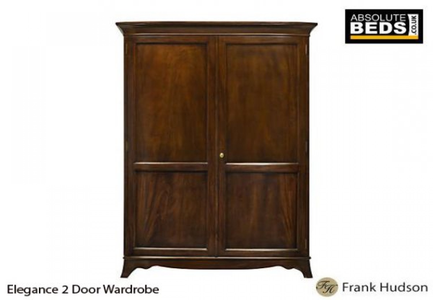 frank hudson elegance mahogany 2 door wardrobe image