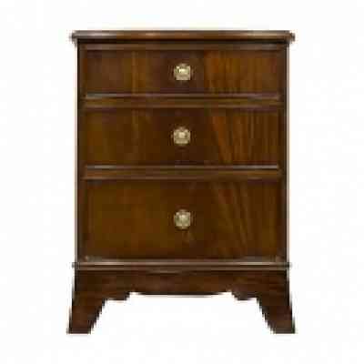 frank hudson elegance mahogany 3 drawer bedside cabinet