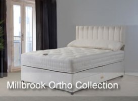Millbrook ortho collection at Absolute Beds includes ortho spectrum firm 2000, Comfort Medium 1000 and Orthopaedic Extra Firm 1000.